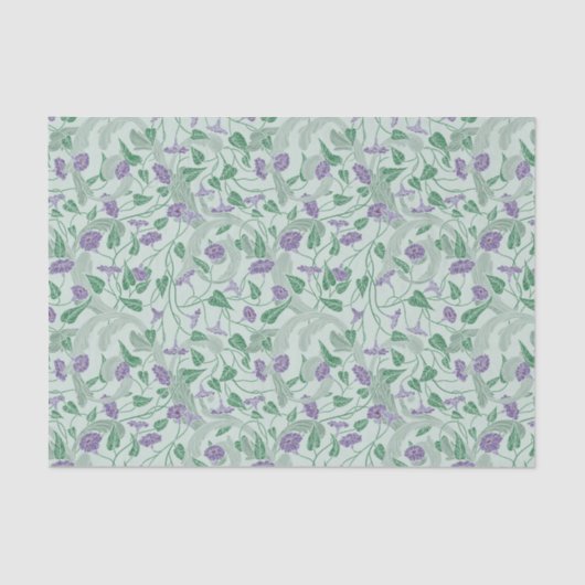 Papier Mousseline Fleur violet victorienne Ivy Flore décorative (Recto)
