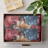 Papier Mousseline Fleuris Colorés  (Cadeau)