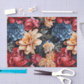 Papier Mousseline Fleuris Colorés  (Artisanat)