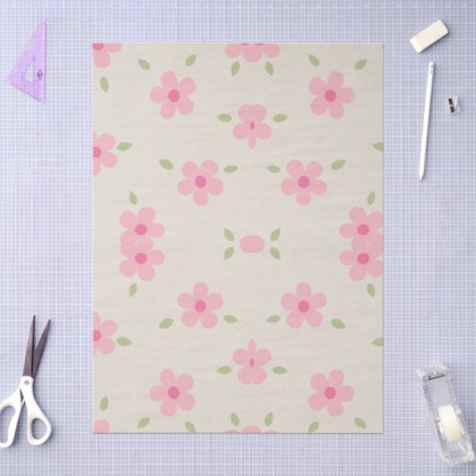 Papier Mousseline FleurModerne (Artisanat)