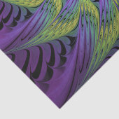 Papier Mousseline Fleuron vert violet Art Abstrait fractal moderne (Détail)
