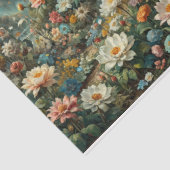 Papier Mousseline Fleurs à profusion avec un château (Détail)