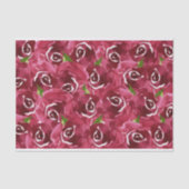 Papier Mousseline Fleurs aquarelles pourpre claret (Recto)