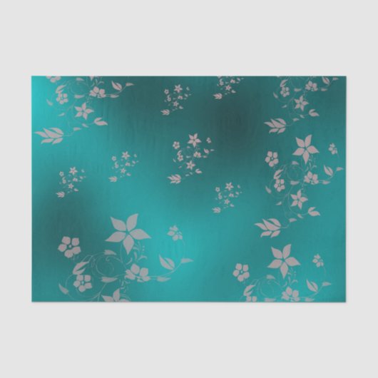 Papier Mousseline Fleurs asiatiques délicates (Recto)