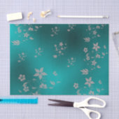 Papier Mousseline Fleurs asiatiques délicates (Artisanat)