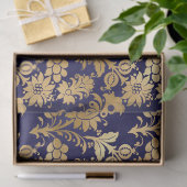 Papier Mousseline Fleurs au crayon d'or sur la page de découpage vio (Cadeau)