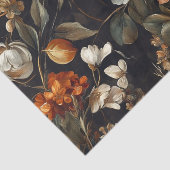 Papier Mousseline Fleurs automnales Automne Botanique Vintage Découp (Détail)