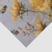 Papier Mousseline Fleurs avec abeilles Découpage (Détail)