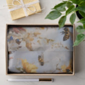 Papier Mousseline Fleurs avec abeilles Découpage (Cadeau)
