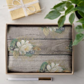 Papier Mousseline Fleurs blanches et jaunes sur la page de découpage (Cadeau)