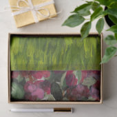 Papier Mousseline Fleurs blanches et roses (Cadeau)