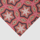 Papier Mousseline Fleurs blanches kaléidoscopiques géométriques sur  (Détail)