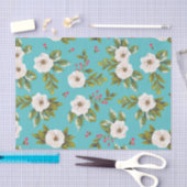 Papier Mousseline Fleurs blanches peignant sur l'arrière - plan de (Artisanat)