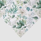 Papier Mousseline Fleurs blanches verdure Fête de mariage  (Détail)