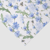 Papier Mousseline Fleurs Bleues (Détail)