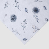 Papier Mousseline Fleurs bleues de la Marine (Détail)