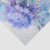 Papier Mousseline Fleurs bleues et marguerites éthérées Découpage (Détail)