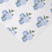 Papier Mousseline Fleurs bleues et Motif verdoyant (Détail)