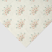 Papier Mousseline Fleurs Bleues, Fleurs Rouges, Motif De Fleurs (Détail)