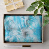 Papier Mousseline Fleurs Bleues Sur Eau (Cadeau)