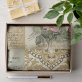 Papier Mousseline Fleurs botaniques et découpage de l'Ephémère Vinta (Cadeau)