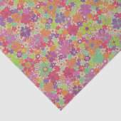 Papier Mousseline Fleurs botaniques florales hippies colorées (Détail)