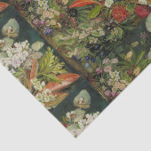 Papier Mousseline Fleurs botaniques sur Arrière - plan foncé (Détail)