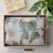 Papier Mousseline Fleurs botaniques vives  (Cadeau)
