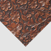 Papier Mousseline Fleurs Brown chaudes (Détail)