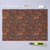 Papier Mousseline Fleurs Brown chaudes (Artisanat)