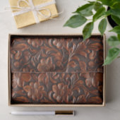 Papier Mousseline Fleurs Brown chaudes (Cadeau)
