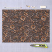 Papier Mousseline Fleurs Brown Western Cowgirl (Artisanat)