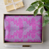 Papier Mousseline Fleurs Bulbeuses Et Branches Roses (Cadeau)