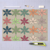 Papier Mousseline Fleurs Colorées (Artisanat)