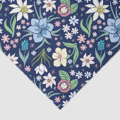 Papier Mousseline Fleurs colorées motif (Détail)