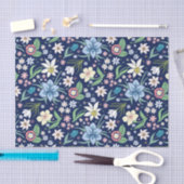 Papier Mousseline Fleurs colorées motif (Artisanat)