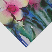 Papier Mousseline Fleurs colorées Papier Tissu (Détail)