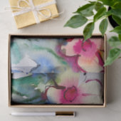 Papier Mousseline Fleurs colorées Papier Tissu (Cadeau)