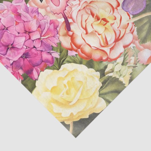 Papier Mousseline Fleurs complètes avec découpage papillon (Détail)