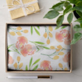 Papier Mousseline Fleurs (conception 45 série jaune/orange) (Cadeau)