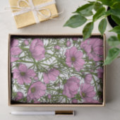 Papier Mousseline Fleurs Cosmos roses (Cadeau)