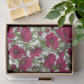 Papier Mousseline Fleurs Cosmos roses (Cadeau)