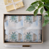 Papier Mousseline Fleurs côtières individuelles dans un pot en décou (Cadeau)