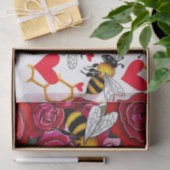 Papier Mousseline Fleurs d'abeilles (Cadeau)