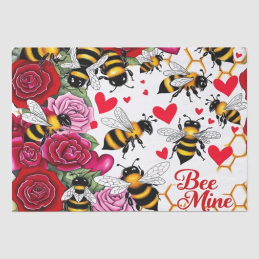 Papier Mousseline Fleurs d'abeilles (Recto)