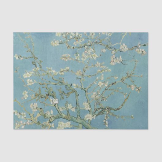 Papier Mousseline Fleurs d'amandes par Vincent Van Gogh Art (Recto)