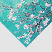 Papier Mousseline Fleurs d'amandier de Vincent Van Gogh Turquoise (Détail)