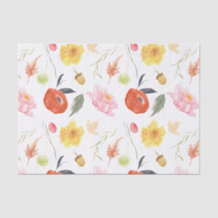 Papier Mousseline Fleurs d'aquarelle