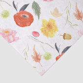 Papier Mousseline Fleurs d'aquarelle (Détail)