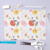 Papier Mousseline Fleurs d'aquarelle (Artisanat)